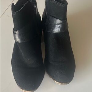 Kohl's Black Ankle Booties with Strap Detail